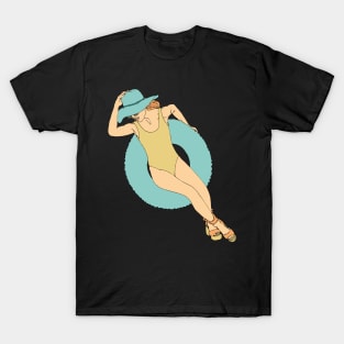 woman chilling on the water T-Shirt